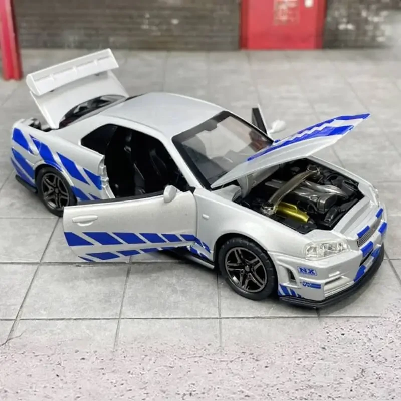 Машина метал Nissan Skyline GT-R R34, 1:32 Форсаж