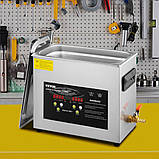 Цифровий ультразвуковий очисник VEVOR 6L, нагрівач, таймер, 400 Вт, ювелірні окуляри 323810, фото 8