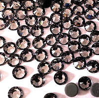 Стрази термоклейові Premium BLACK DIAMOND SS10 Hot Fix 100 шт.