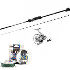 Набір ультралайт (Спінінг Favorite White Bird 2.29m 1.5-7г + Катушка Select Chrome 1500S 6+1 + Шнур у подарунок)
