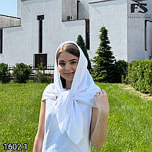 Хустина біла візерунком до церкви, на хрестини, на вінчання Відлуння, фото 5