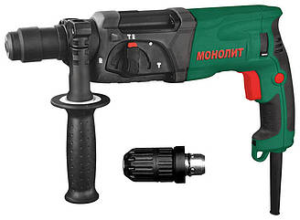 Перфоратор 3-х режимный 1050 Вт + патрон, max24 мм МОНОЛИТ ПФ1-1050П