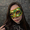 Маскарадна маска біла з зелена МА-017, фото 3