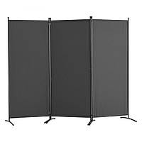 Перегородка для кімнати VEVOR, 3-панельна складна ширма для конфіденційності, сірого кольору 302720