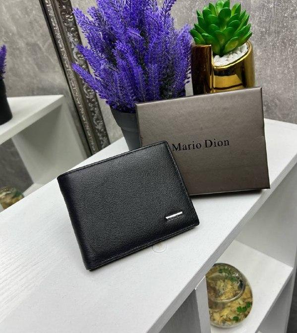 Чоловічий шкіряний гаманець портмоне на магниті чорний натуральна шкіра, фото 1