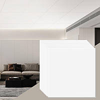 VEVOR Набір з 12 стельових панелей ПВХ 603x603 мм білий гладкий 302939