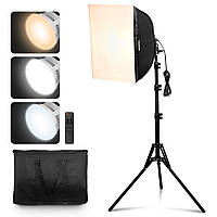 Професійний софтбокс для фотостудії VEVOR 40x40см 3000-6500K регульований для записів 300395