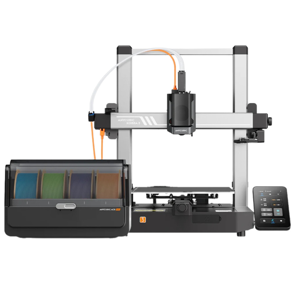 3D-принтер Anycubic Kobra 3 Combo, 250*250*260mm, B300°C, H110°C, 4.3" touch screen, USB, Wi-Fi, ACE Pro, фото 1