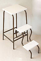 Табурет драбина Molla Max 3 сходинки 65 см бронза/білий