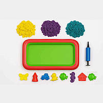 Кінетичний пісок Kid Sand Danko Toys 1200 г з пісочницею та формочками — набір для творчості KS-02-02U, фото 8