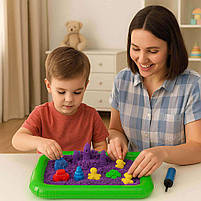 Кінетичний пісок Kid Sand Danko Toys 1200 г з пісочницею та формочками — набір для творчості KS-02-02U, фото 3