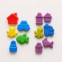 Кінетичний пісок Kid Sand Danko Toys 1200 г з пісочницею та формочками — набір для творчості KS-02-02U, фото 9