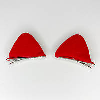 Шпильки для волосся Finding Затискачі для волосся Котячі вушка Червоний 7.5 см х 5 см Ціна за пару