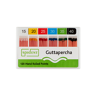 Гутаперчеві штифти 02/№15-40, 120 штук, Спідент