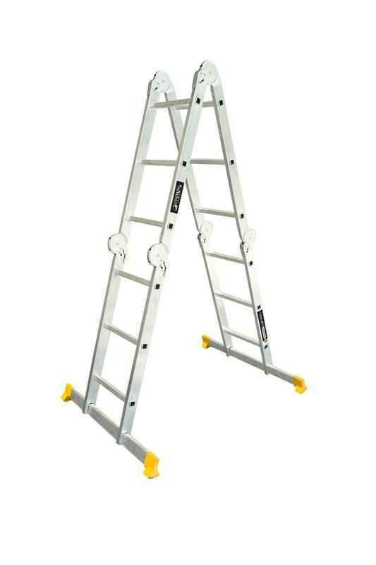 Драбина алюмінієва MASTERTOOL шарнірна 4х3 щаблі h = 4400 мм max 150 кг 79-1603, фото 1