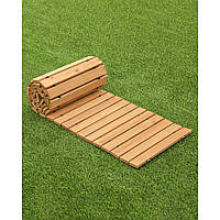 Vevor 318084 Викатна доріжка для саду 244x43 см, Викатна дерев'яна доріжка, Вулична доріжка з кедрового дерева з дротяним