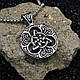 Кулон сріблястий трикветр з давніми кельтськими вузлами титанова сталь оберіг 4.5 см IgnisFlos891, фото 2