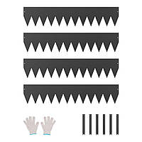 Металеві бордюри для газону VEVOR, 4 шт., 1016x203x1,5 мм 323440