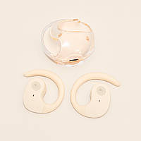 Бездротові навушники з мікрофоном OWS T2 Crystal Бежевий, bluetooth гарнітура для ноутбука, телефону