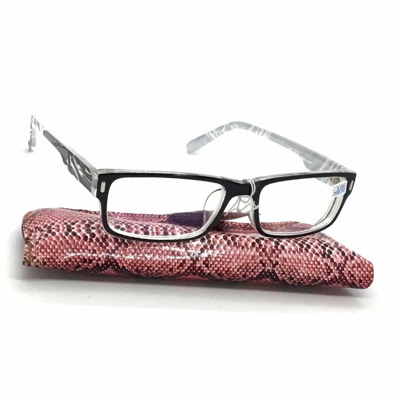 Універсальні пластикові окуляри 319 чорно-білі