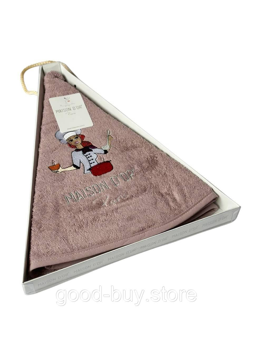 Maison D`or Maxi box круглий кухонний рушник 1шт 70х70 бавовна фіолетовий, фото 1