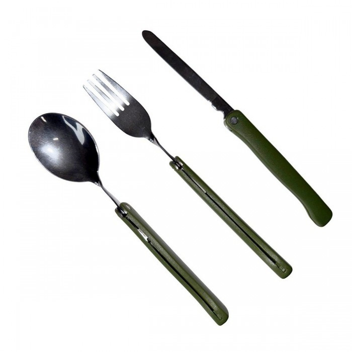 Набір туристичний Traveler K603 — 3 в 1 (ложка, виделка, ніж), фото 1