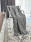 Плед-покривало "Зигзаг №2", 100% cotton, графітовий колір, фото 4