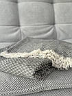 Плед-покривало "Зигзаг №2", 100% cotton, графітовий колір, фото 6