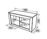 Тумба ТВ Нордік 980 Еверест Білий, Дуб крафт золотий (98х38х53 см), фото 3