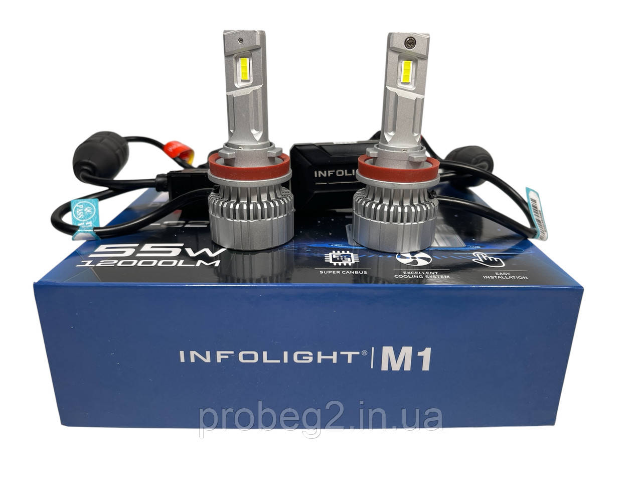 Комплект світлодіодних ламп Infolight M1 Dual Canbus h11 55 w 12200 lm 6000 к 12 v