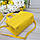 Сумка жіноча середнього розміру невелика класична жовта шкірзам, фото 6