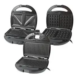 РОЗПРОДАЖ Сендвічниця-гриль вафельниця Kingberg - KB-2046 3в1 електрична