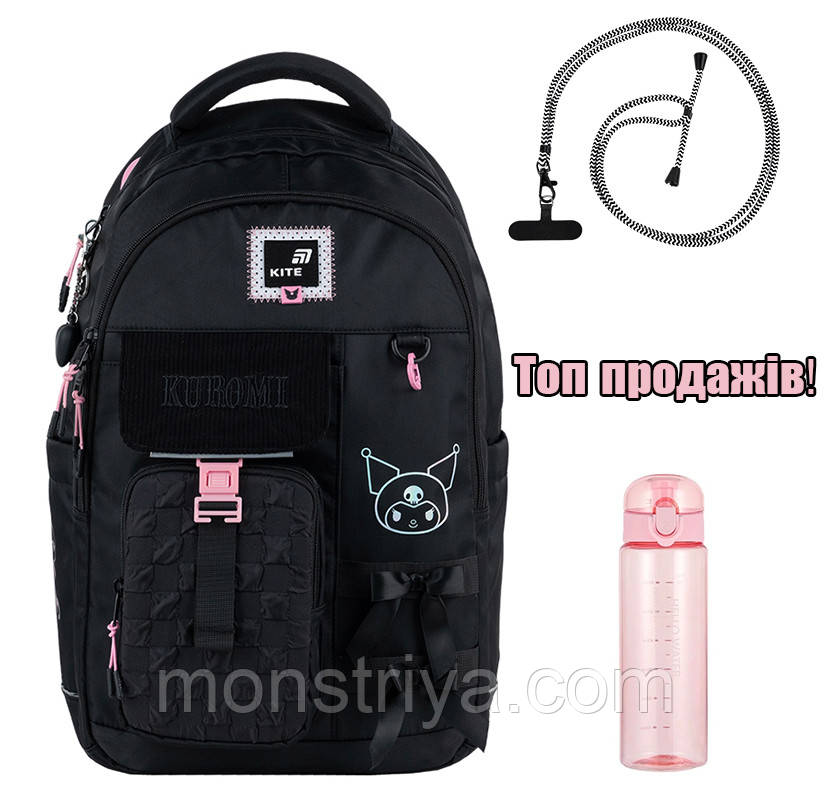 🎒 Новинка 2025 року!  Рюкзак Kite HK25-2597L Kuromi — стиль, комфорт і надійність щодня!