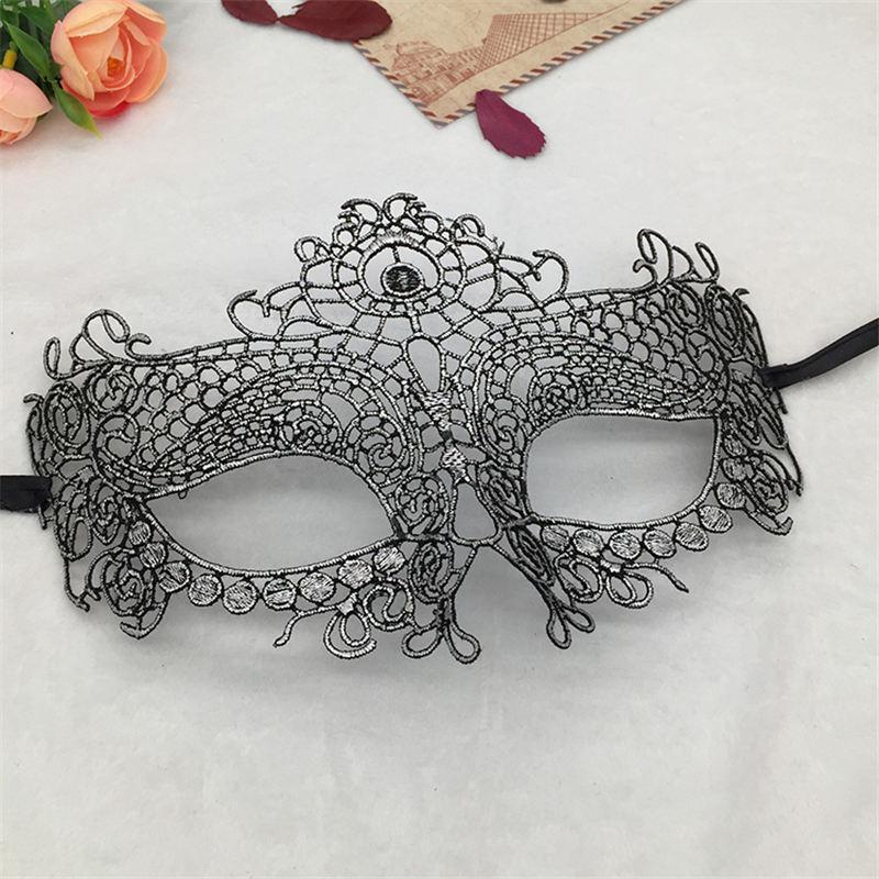 Маска мереживна на очі one size сріблястий, фото 1