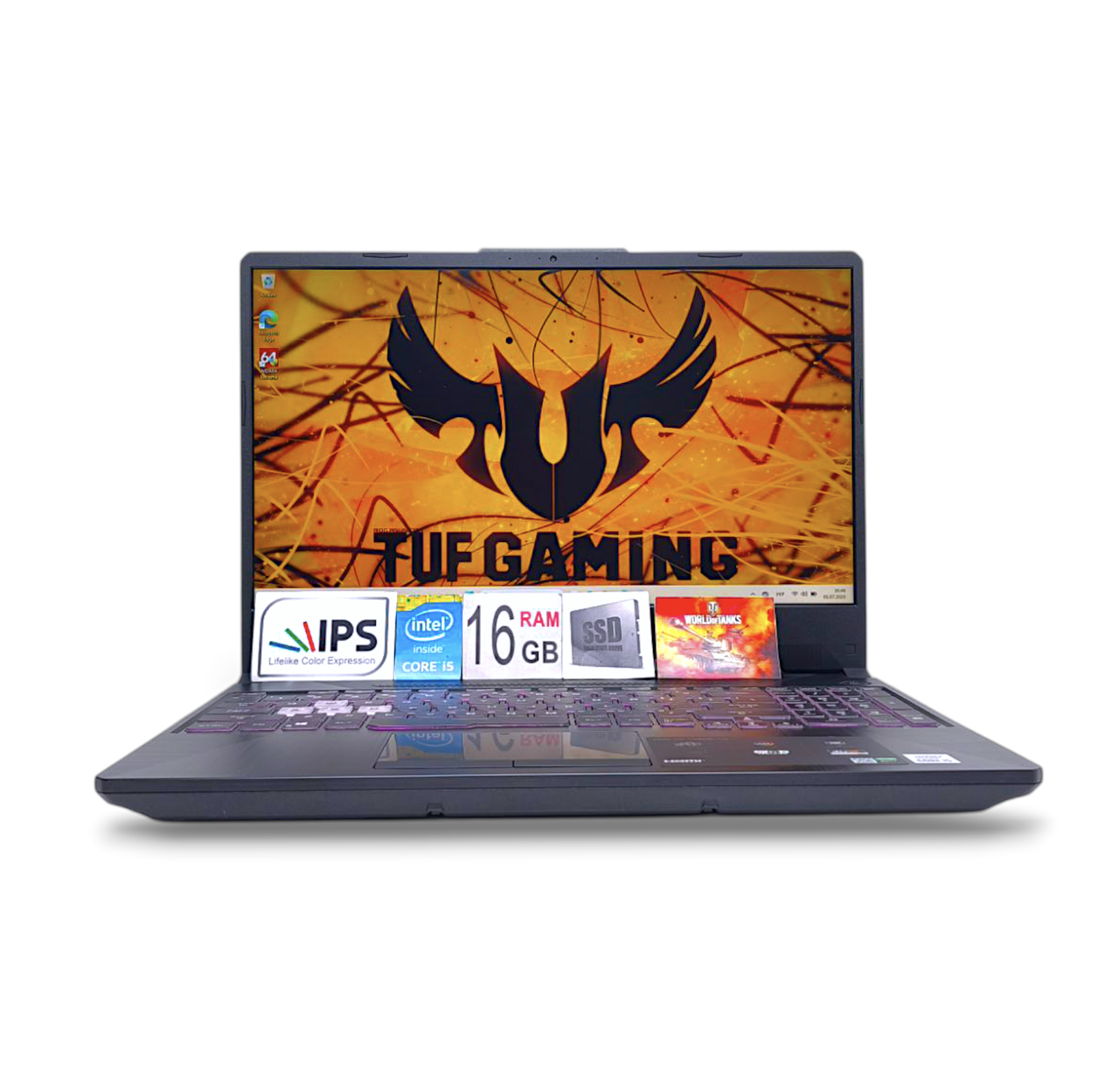Ноутбук Asus TUF Gaming 15.6 FHD IPS 144Hz Core i5-10300H 16GB DDR4 SSD512GB Nvidia GTX1650 4GB