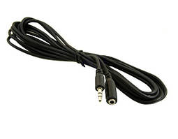 Аудіо-кабель 3.5 jack/M/F (подовжувач) 1.5 м