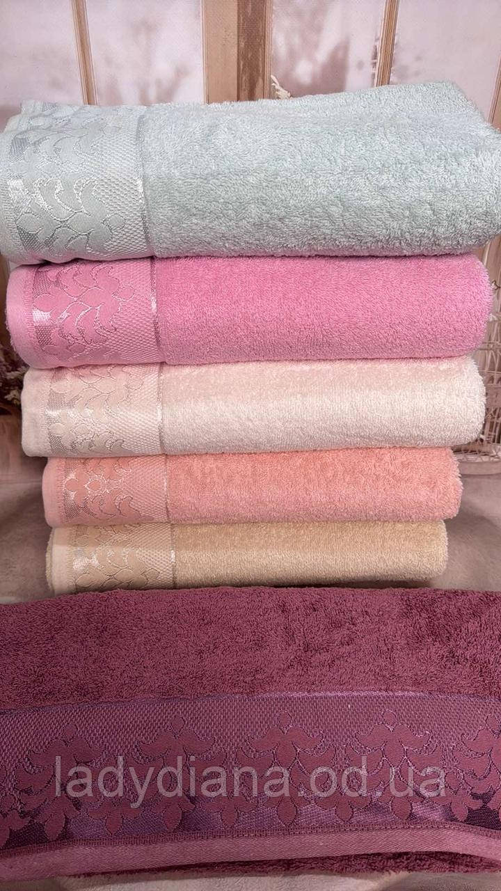 Набір (комплект) 6 шт. махрових лицьових (для обличчя) рушників 50/90 см м'які якісні щільні 550 гр/м2 Туреччина Julie, фото 1