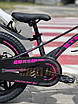 Дитячий велосипед 16" Corso Stream SM-30270 чорно-рожевий на зріст 100-115 см, фото 4