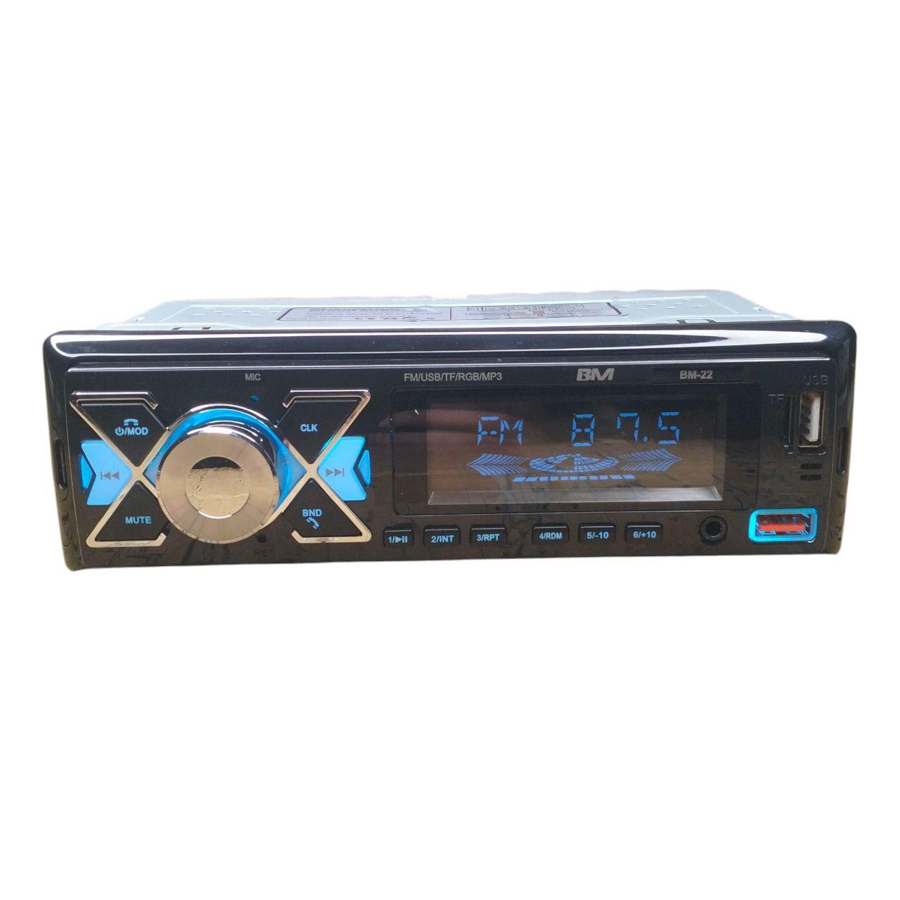 Автомагнітола BOSCHMANN BM-22 Bluetooth Usb+підсвітка RGB+Fm+Aux+ Автомагнітола з пультом (4x100W)