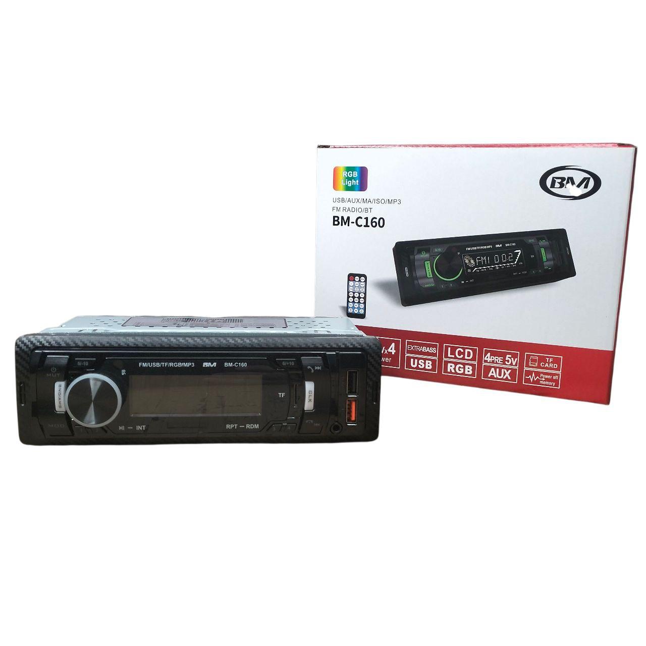 Автомагнітола BOSCHMANN BM-C160 Bluetooth Usb+підсвітка RGB+Fm+Aux+ Автомагнітола з пультом (4x100W)