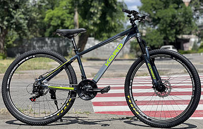 Велосипед гірський 26" CORSO Kord KD-80420 сіро-салатовий на зріст 130-145 см