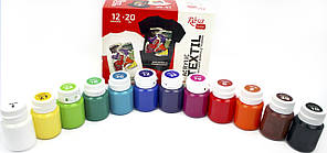 Набір акрил. фарб 12х20мл "Rosa Talent" Style для тканини №13420213(12)