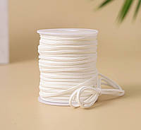 Замшевий шнур на бобіні / Штучна замша / ~40 метр / 2,6мм*1,3мм / Білий