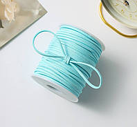 Замшевий шнур на бобіні / Штучна замша / ~40 метр / 2,6мм*1,3мм / Світло-Блакитний