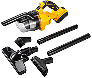 Ручний бездротовий пилосос з 2 акумуляторами 48V 5Ah та різними насадками Жовтий, фото 10
