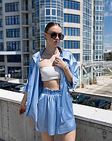 Жіночий шовковий костюм сорочка та шорти, фото 3