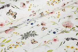 Ранфорс 240 см Садові квіти, метелики digital