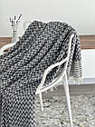 Плед-покривало "Зигзаг №7", 100% cotton, графітовий колір, фото 4