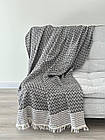 Плед-покривало "Зигзаг №7", 100% cotton, графітовий колір, фото 8
