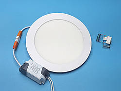 Світлодіодний світильник стельовий врізний круглий 12W 4100K метал